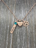 Pet Rose Gold cremation jewelry pet urn ashes necklace memorial necklace, Personalized cremation urn necklace, Memorial pet cat dog urn