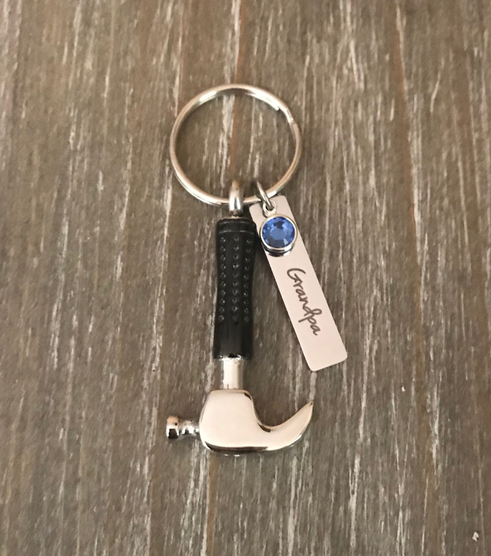 Hammer urn Memorial Keychain, personalized name carpenter memorial