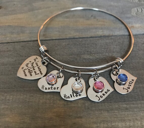 mother daughter birthstone bracelet