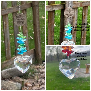Personalized Suncatcher, Custom Crystal Sun catcher Grandma gift, Crystal rainbow window prism for Grandma, Grammy, Mother, Nana Gift