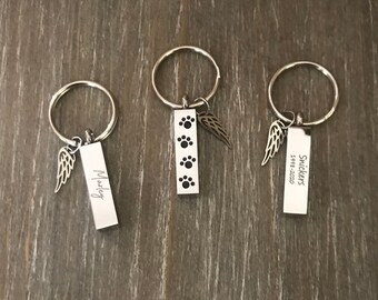Pet cremation jewelry pet urn ashes Keychain pet memorial Key chain cremation urn necklace, loss of a fur baby, Bereavement  pet cat dog urn