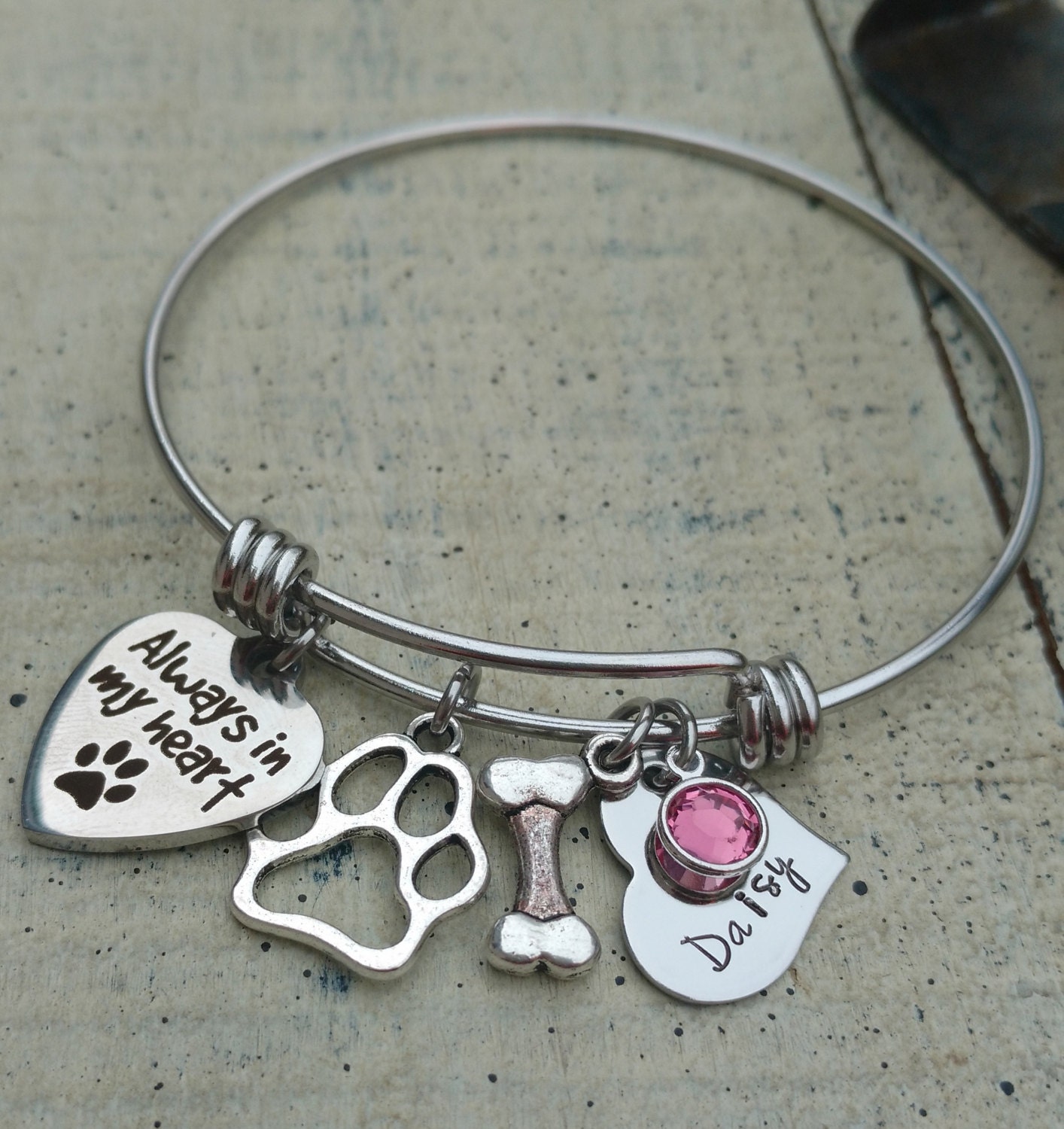 dog name bracelet