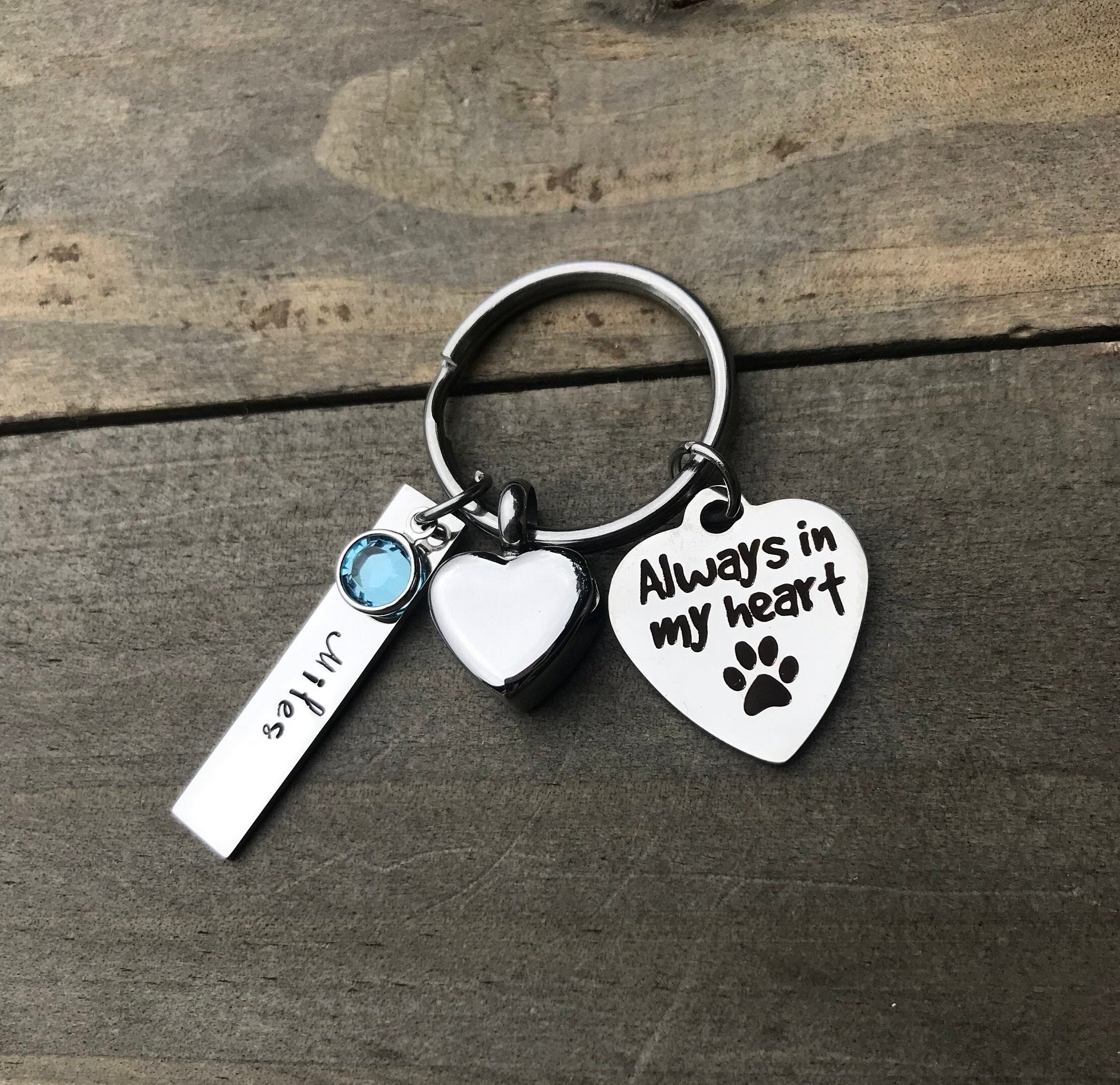 Pet cremation jewelry pet urn ashes Keychain pet memorial Key chain