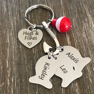 Daddy Keychain - Father's Day Gift - dads best catch - fishing buddy keychain, fish keychain - Father's Day gift for dad, gift for daddy