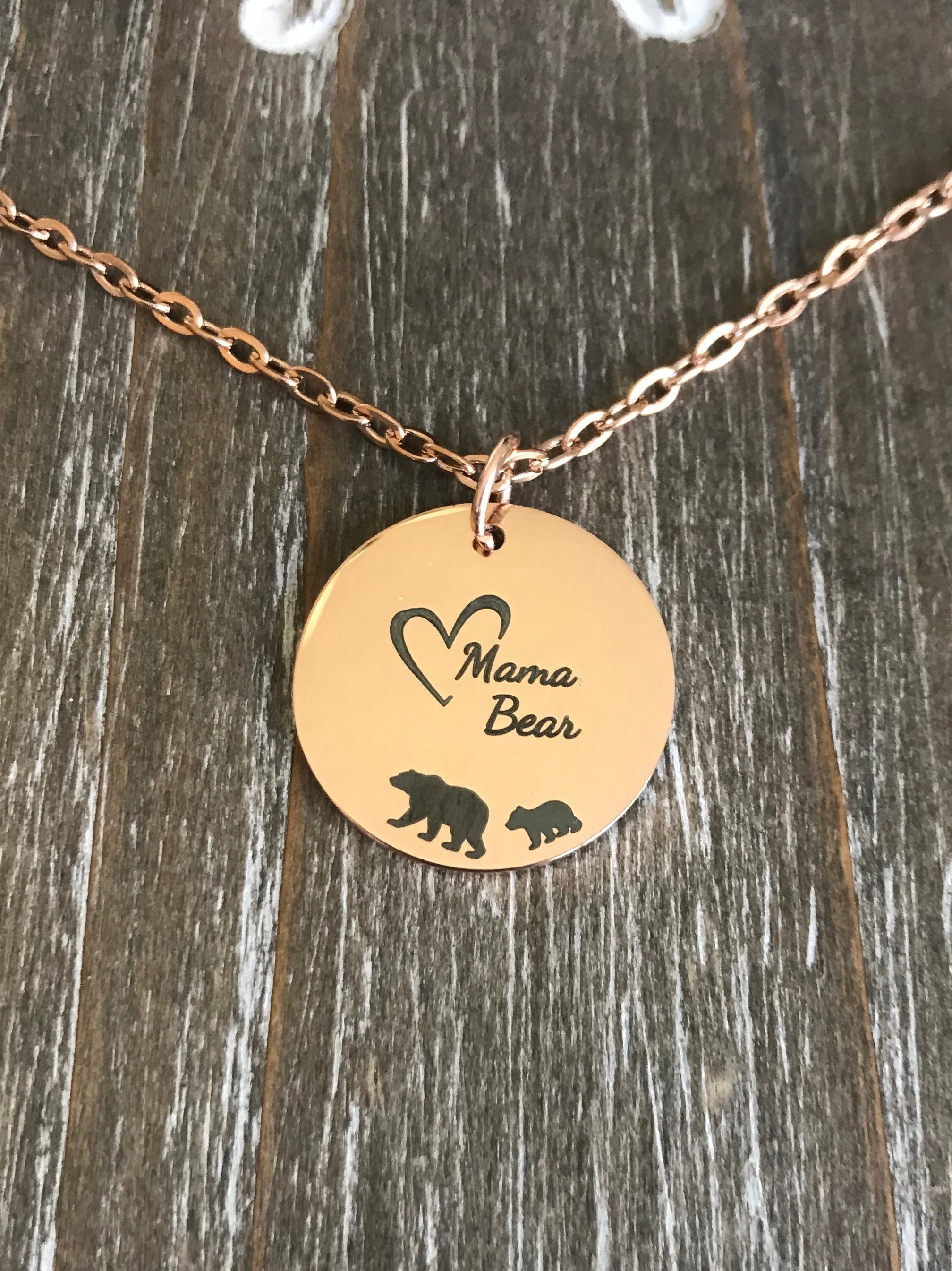 Mama bear baby bear necklace Clearance