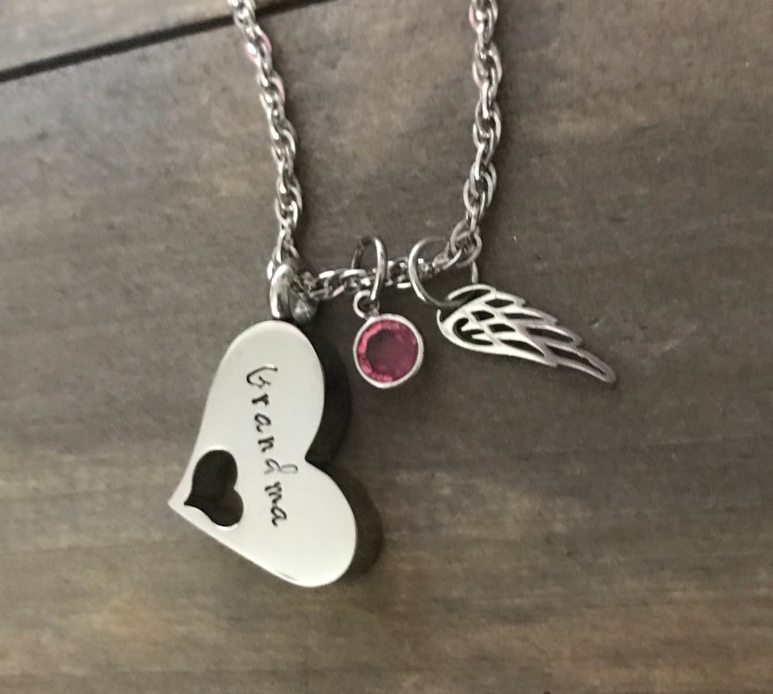 Memorial urn necklace, personalized name birthstone memorial necklace