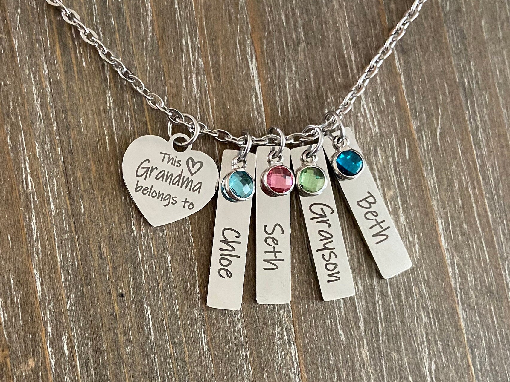 Birthday Gift, Personalized Jewelry, Grandma Gift for Granddaughter,  Handmade Jewelry, Gift for Her, Initial Bracelet, Grammy's Girl