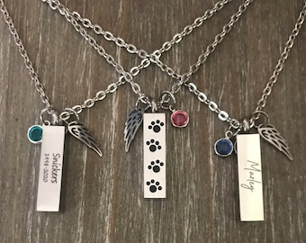 Pet cremation jewelry pet urn ashes necklace pet memorial necklace, cremation urn necklace, loss of a fur baby, Personalized pet cat dog urn