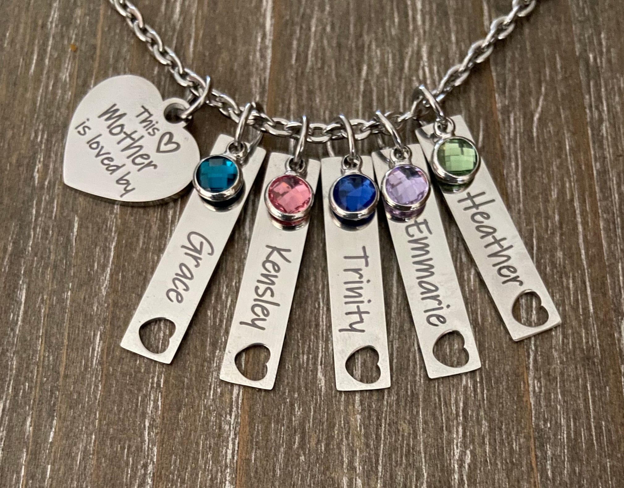 Cupid's Bow and Arrow 2 Heart Birthstones Necklace with Accents - PaulaMax  Jewelry