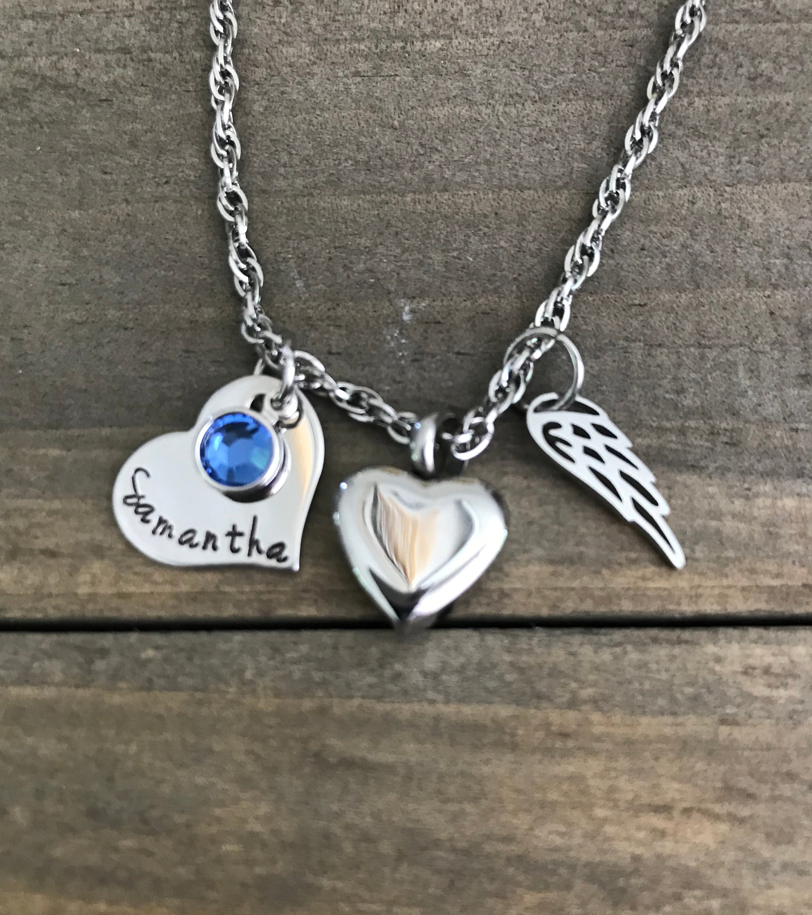 personalised urn necklace