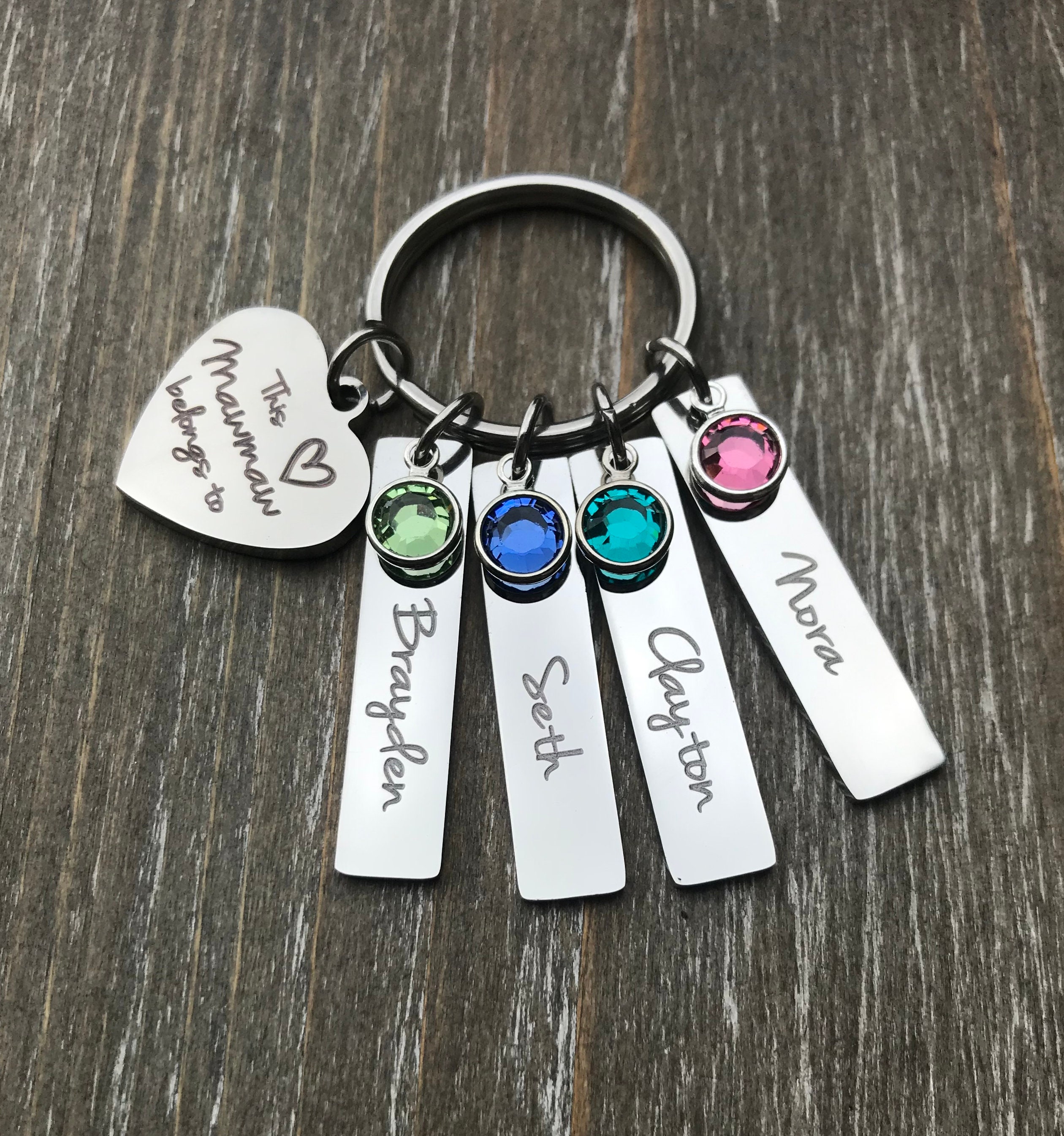 Mawmaw Key chain Gift / Mawmaw jewelry / children's name Keychain / personalized Grandma Mawmaw