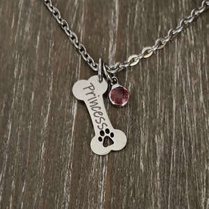 Engraved dog bone necklace 2025