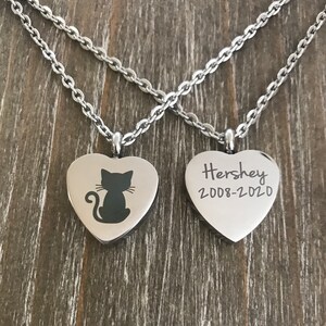 Pet cremation jewelry pet urn ashes necklace pet memorial necklace, cremation urn necklace, loss of a fur baby, Memorial pet cat urn