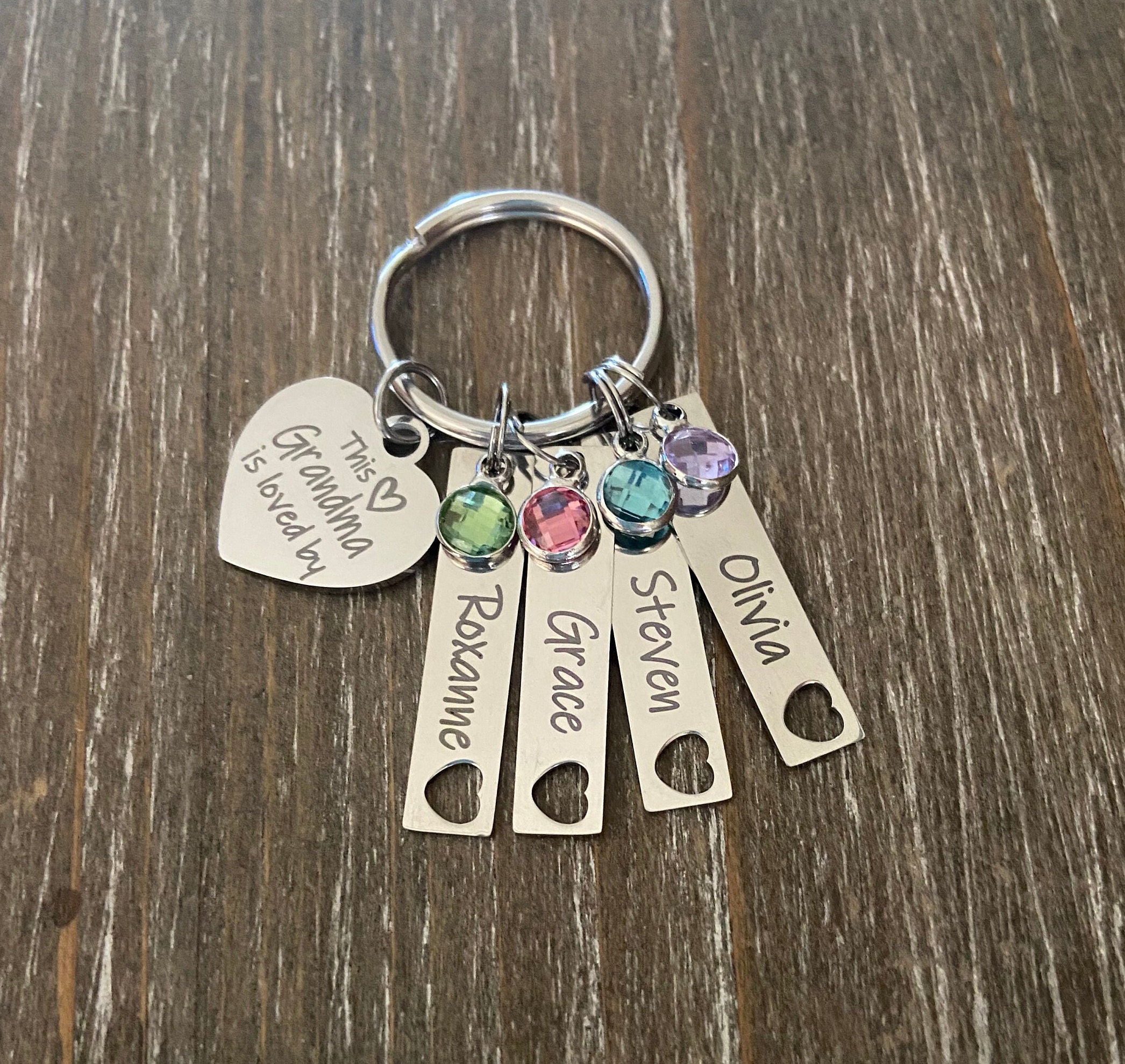 Custom Grandma Key chain / Grandma jewelry / Grandma Keychain