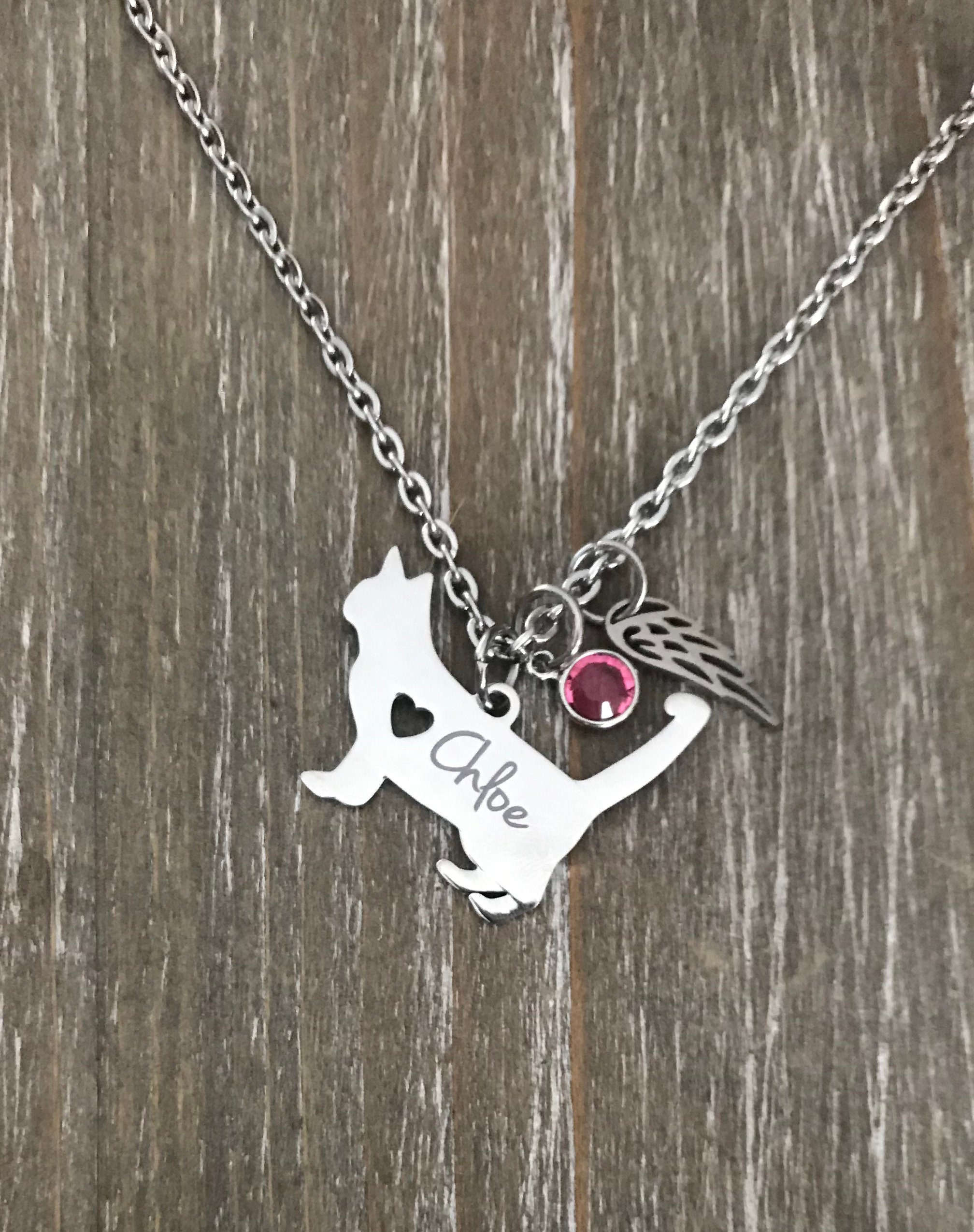 Cat Memorial Necklace, Loss of cat, Pet loss jewelry, pet gift, cat