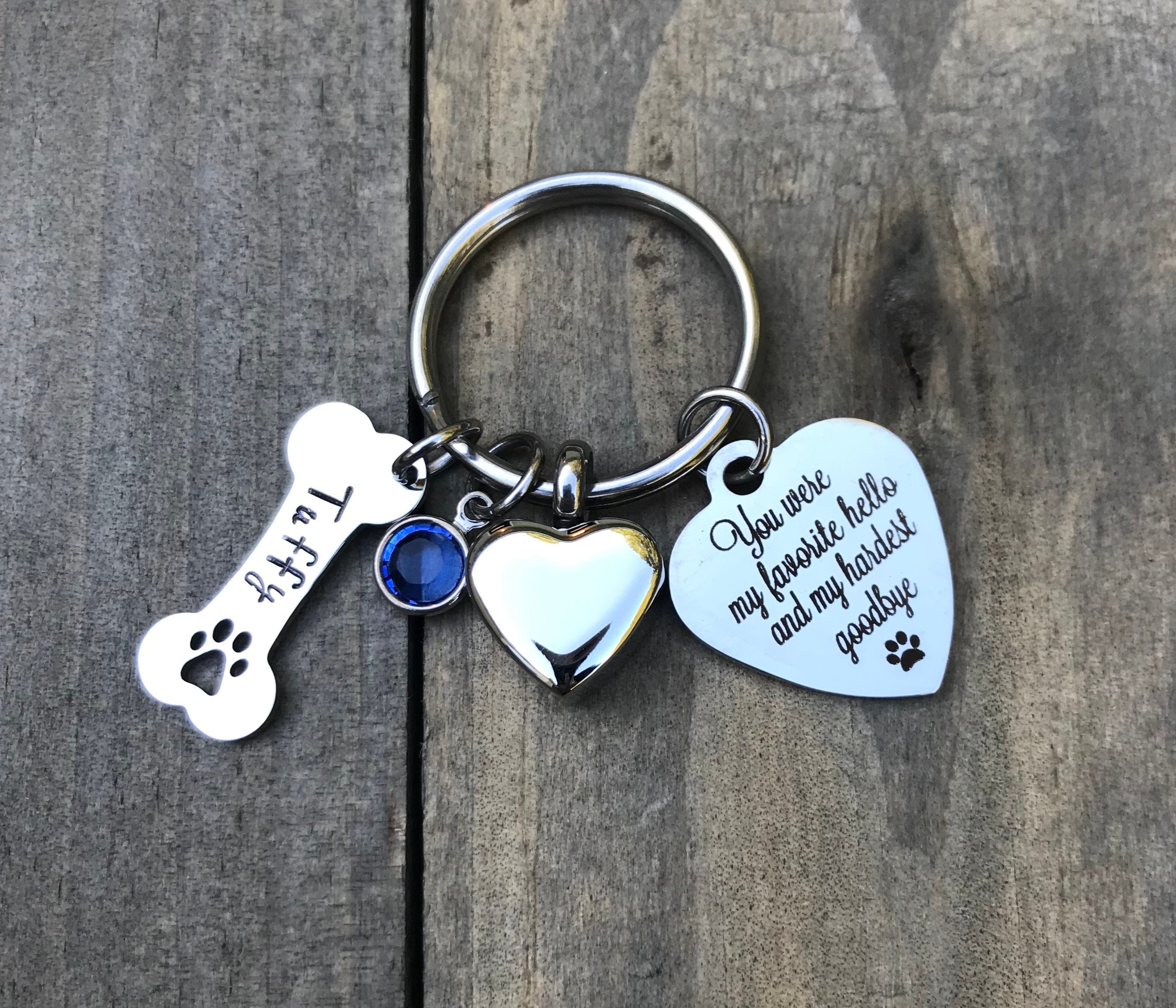 Dog cremation jewelry pet urn ashes Keychain pet memorial Key chain