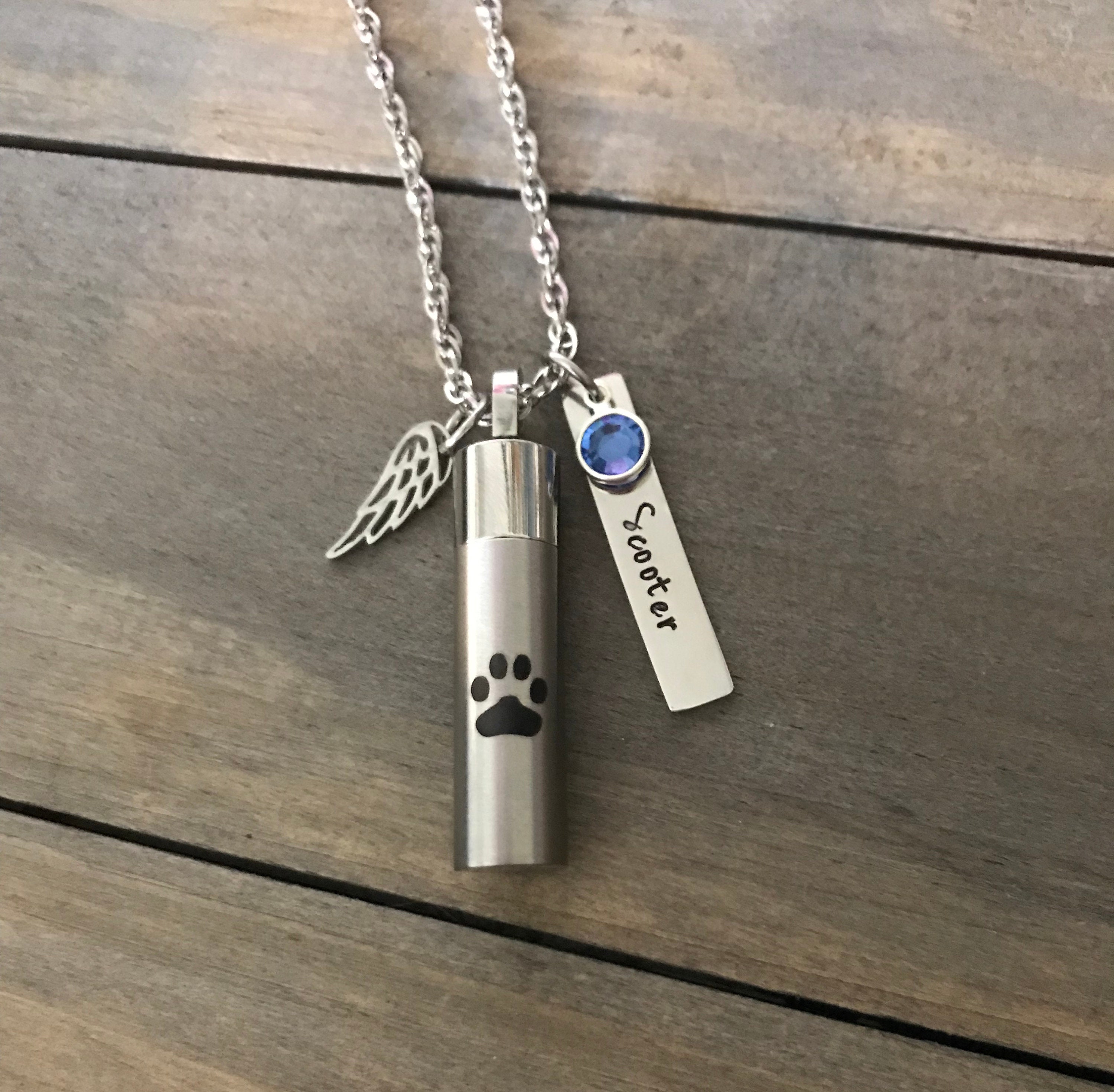 Pet cremation jewelry pet urn ashes necklace pet memorial necklace 