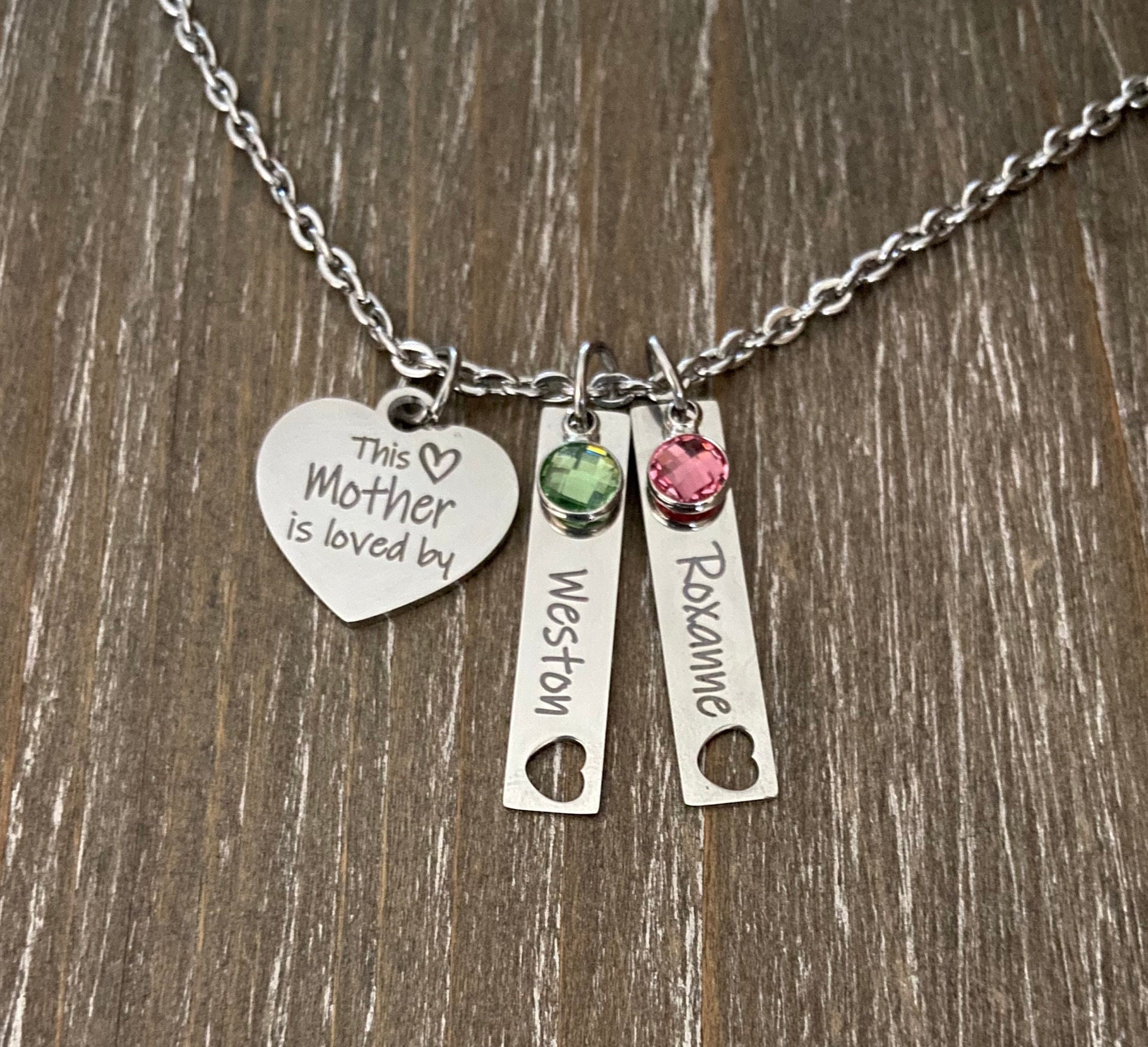 Mixed Shape Birthstone Necklace - Perfect for Mother's Day – The Silver Wren