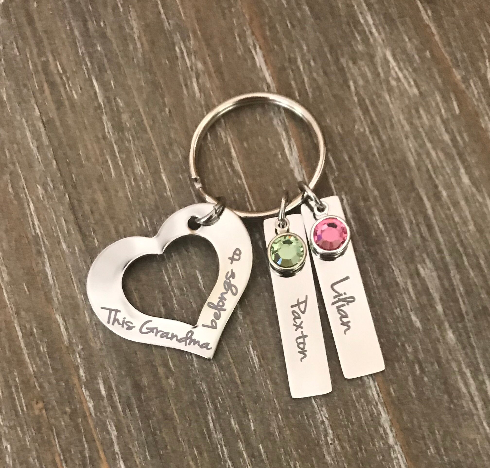 Custom Grandma Key chain / Grandmother jewelry / Grandma Keychain / personalized Grandma