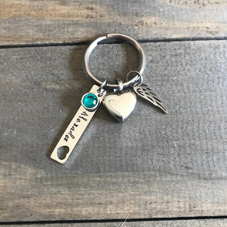 Memorial cremation jewelry urn ashes Keychain memorial Key Etsy