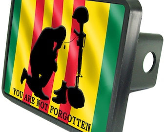 Vietnam Flag Trailer Hitch Cover Plug Novelty Veteran War