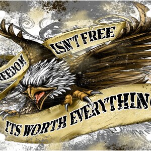 Freedom Isn&#39;t Free License Plate Tag
