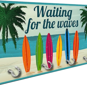 Surfboard Beach Key Rack Hanger from Redeye Laserworks