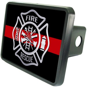 Firefighter Trailer Hitch Cover, First Responder Trailer Hitch Cover