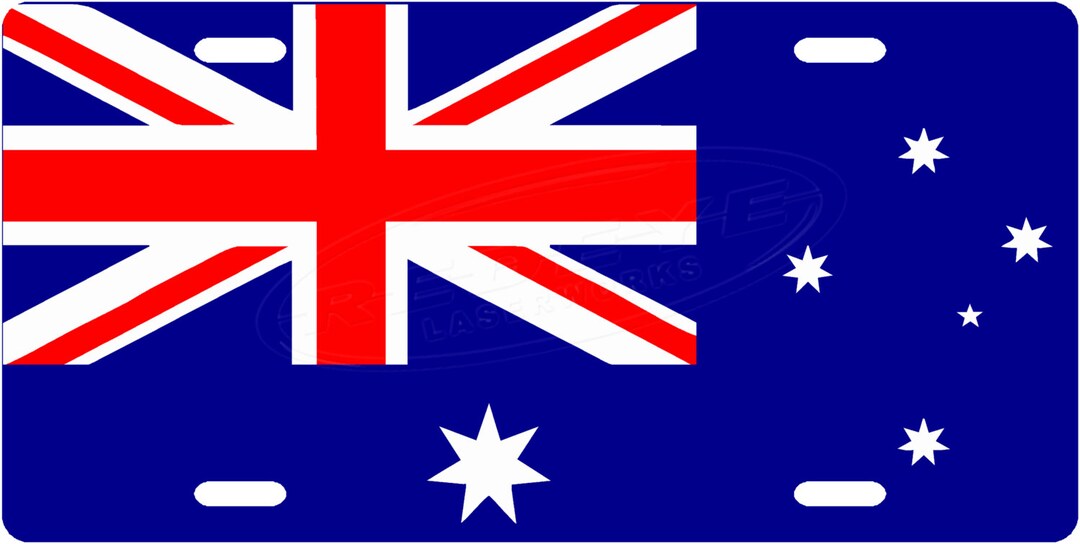 Aust R Tag Australian Flag License Plate Tag - Etsy
