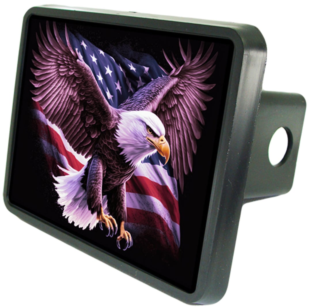 American Patriotic Eagle Flag Trailer Hitch Cover, Patriotic American