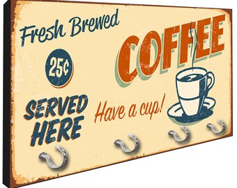 Parrilla de suspensión clave café elaborado cerveza fresco vintage de Redeye Laserworks