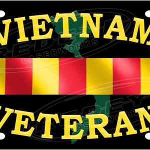 Vietnam Veteran License Plate Tag