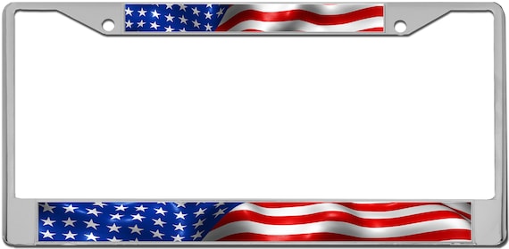 I LOVE MY COUNTRY METAL PATRIOTIC License Plate Frame Tag Holder