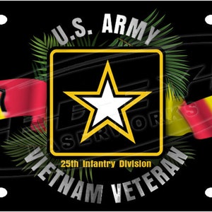 Personalized US Army Vietnam Veteran  License Plate Tag