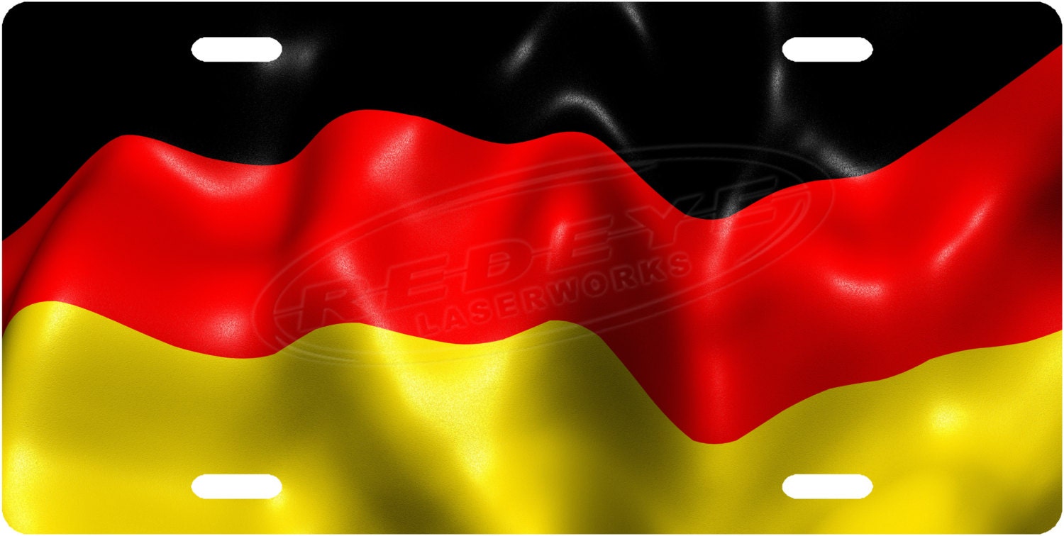 German Flag License Plate Tag Etsy