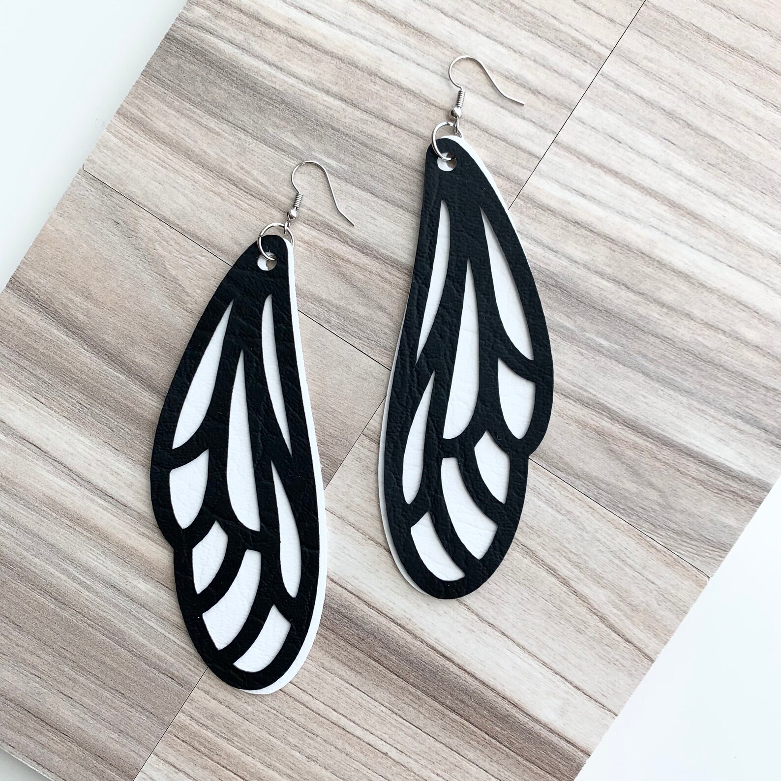 Download Layered Butterfly Wings Faux Leather Earrings Gifts For ...