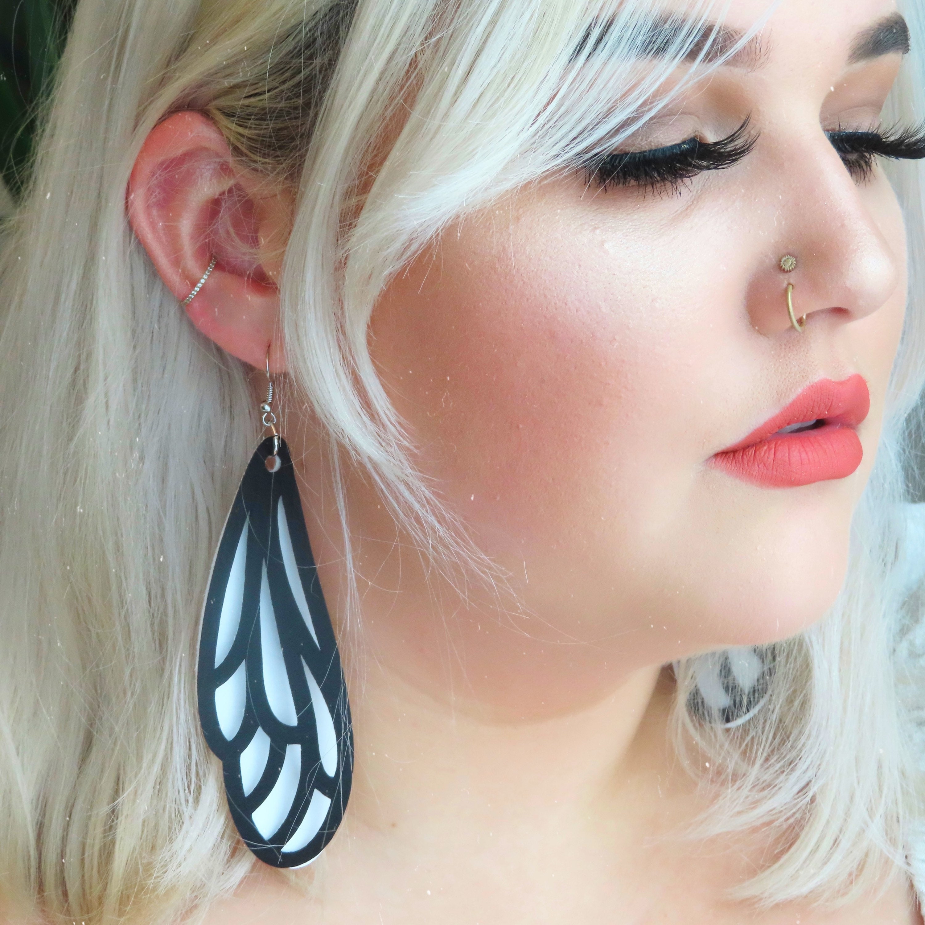 Download Layered Butterfly Wings Faux Leather Earrings Gifts For ...