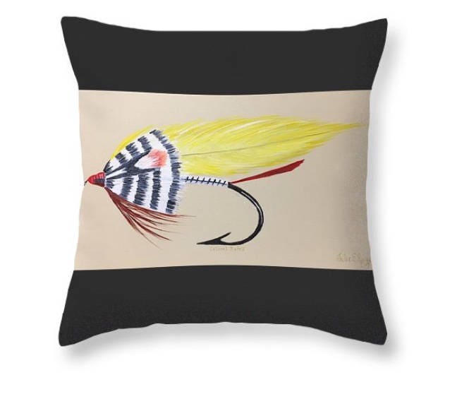 fly fishing throw pillows