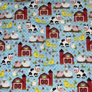 Flannel Pillow Cases.  Soft and colorful.  Farm animals.  Free shipping.