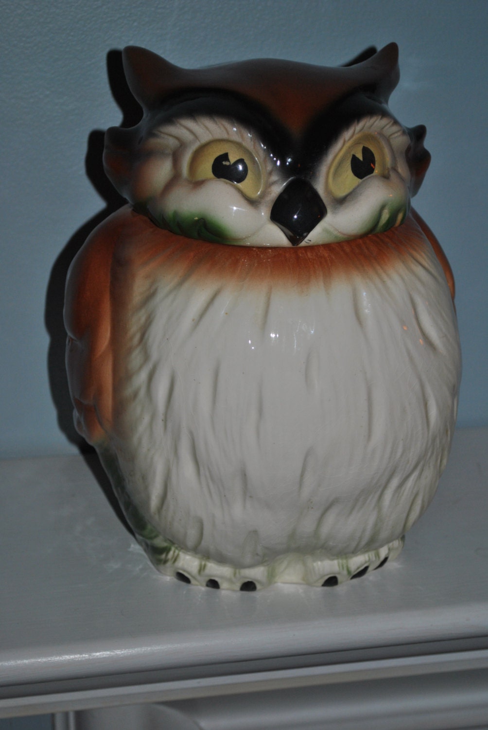 Vintage OWL COOKIE JAR Sierra Vista California Pottery 1950 Etsy