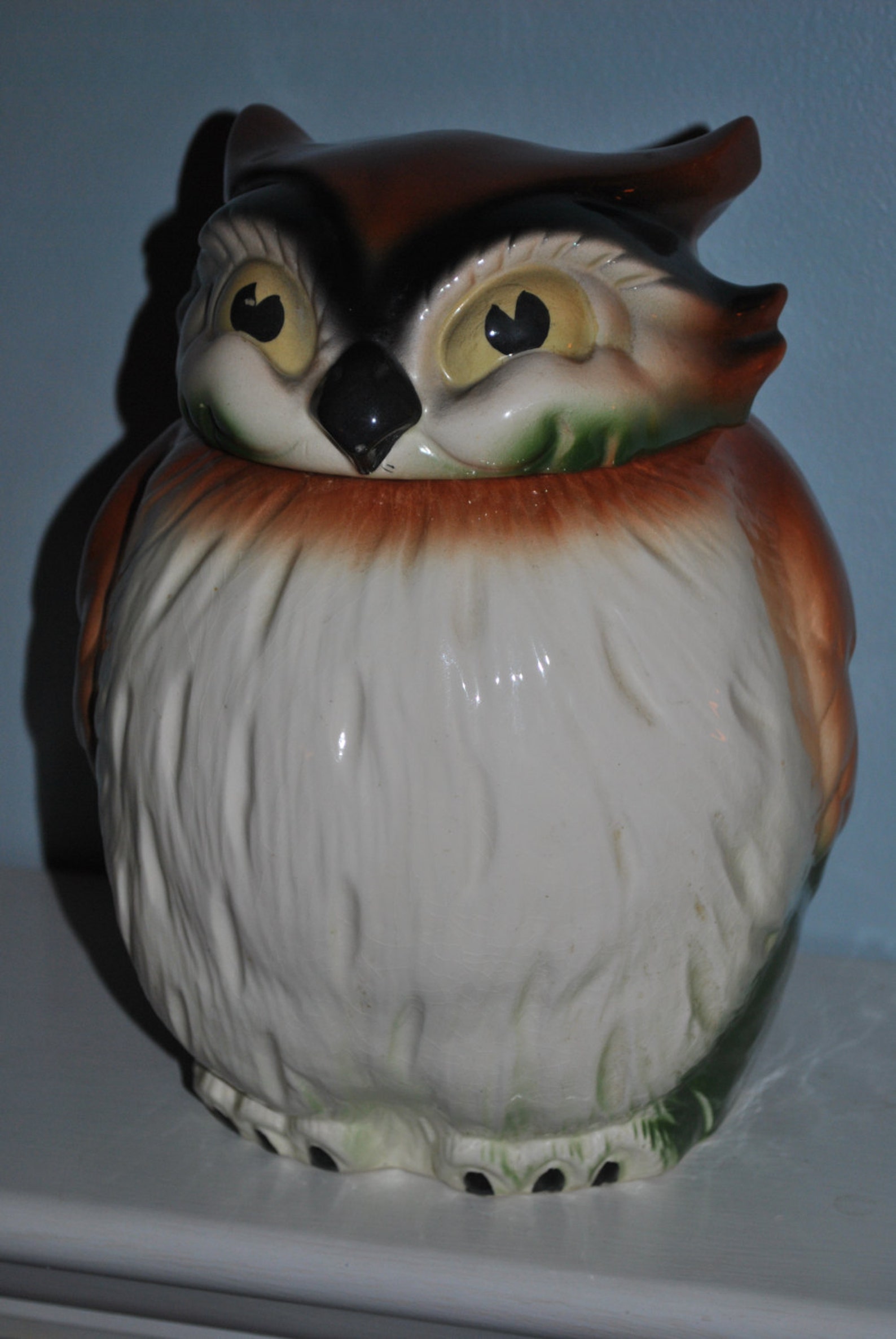 Vintage OWL COOKIE JAR Sierra Vista California Pottery 1950 Etsy