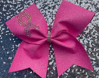 Breast Cancer Cheer Bow  Pink Out,  Pink Cheerleading Bows,  Pink Hairbows, Pink Cheer Bows