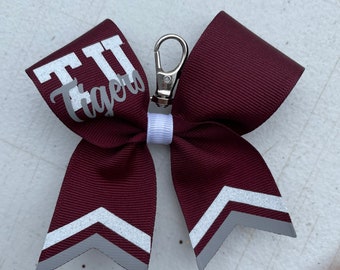 Cheerleading Key Chain Bow Personalized Cheer bow