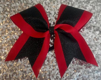 Red and Black Cheerleading Bow  Sideline Cheer Rec. Cheer Cheer Bow