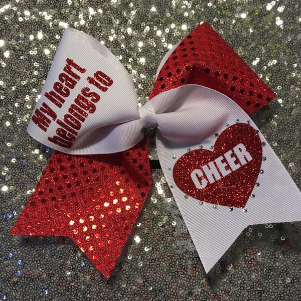 Valentine Cheer Bow cheerleading