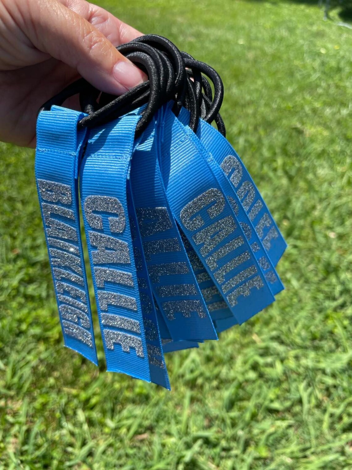 Pom Pom Name Tags for Cheerleading or Dance Customized in Your Etsy