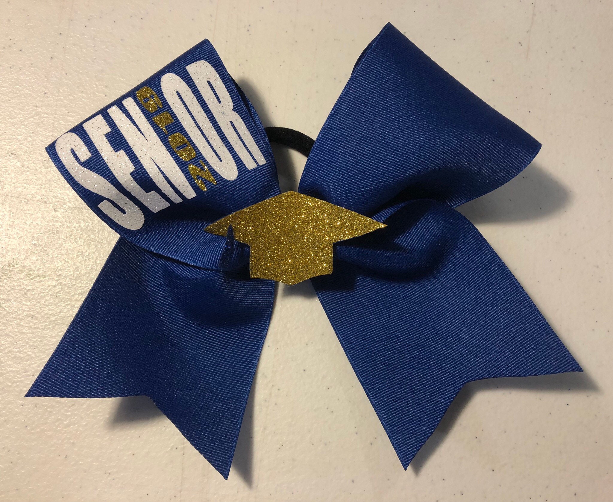 Senior Cheer Bow with Grad Cap and Tassel Keychain ⋆ Brittelly's
