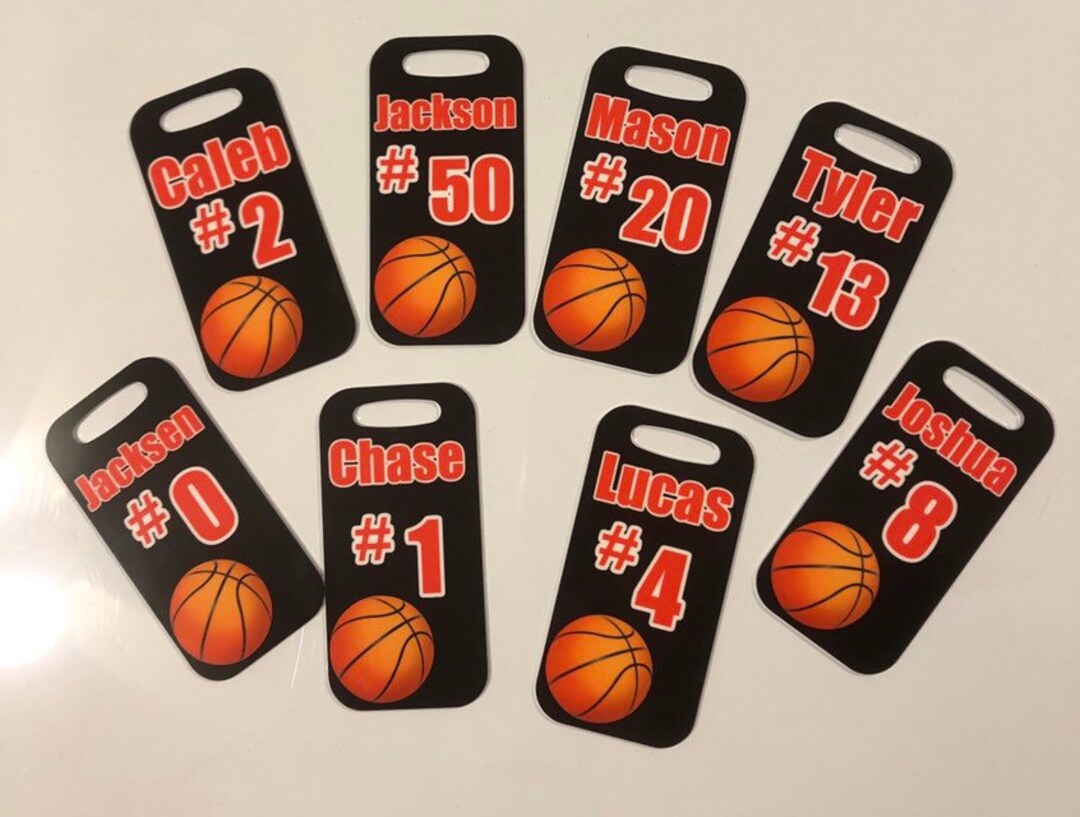Basketball Luggage Tags, or Bag Tags Etsy