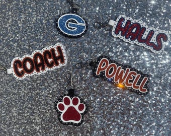 Personalized keychains with rhinestones for Backpack or Luggage