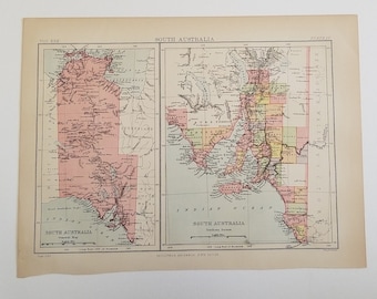 Antique Map of South Australia 1889